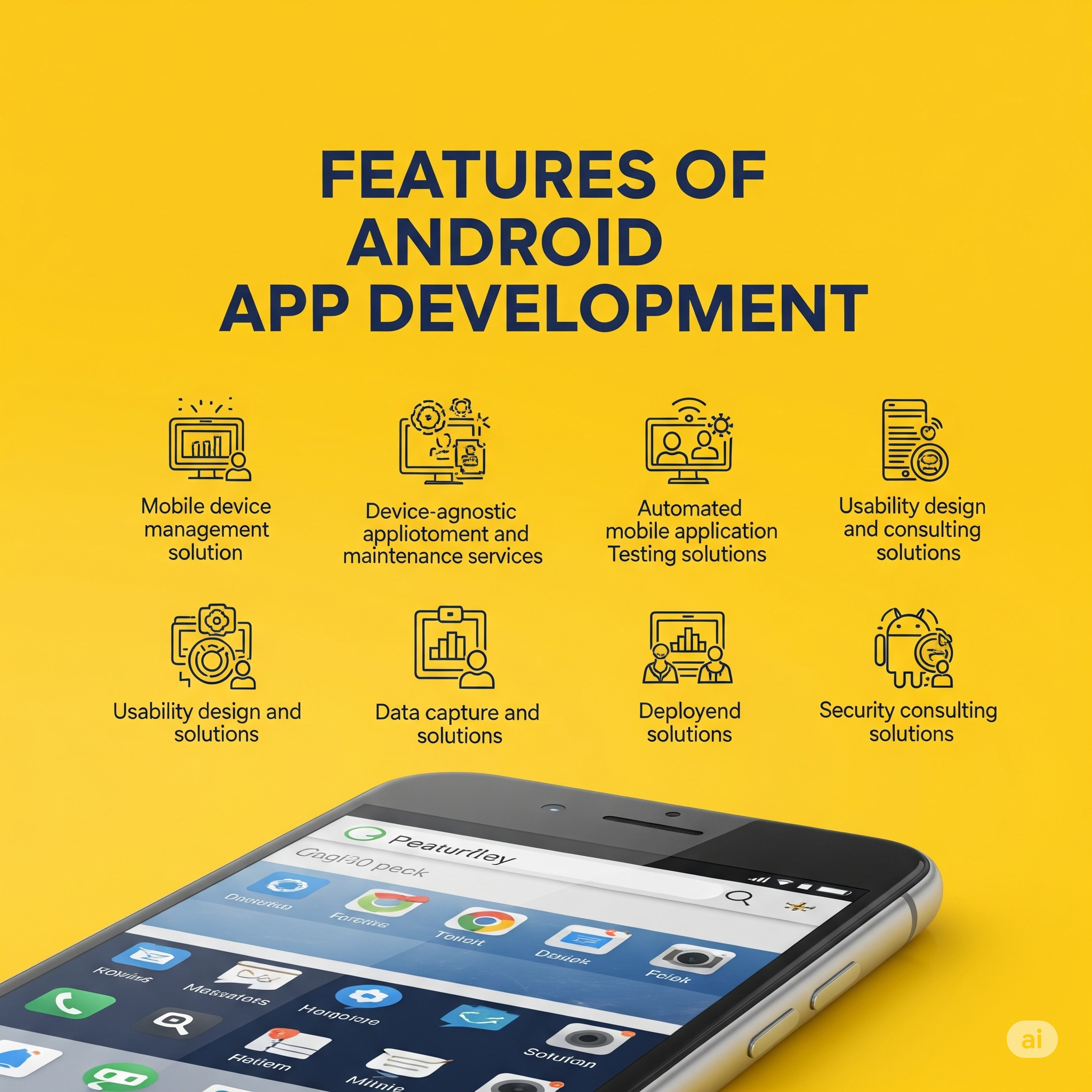 Illustration of Android App Development Features by Apprify Global
